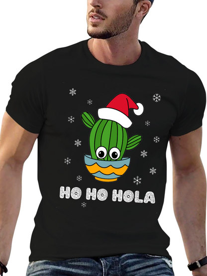 Camiseta Navideña Ho Ho Hola de Cactus