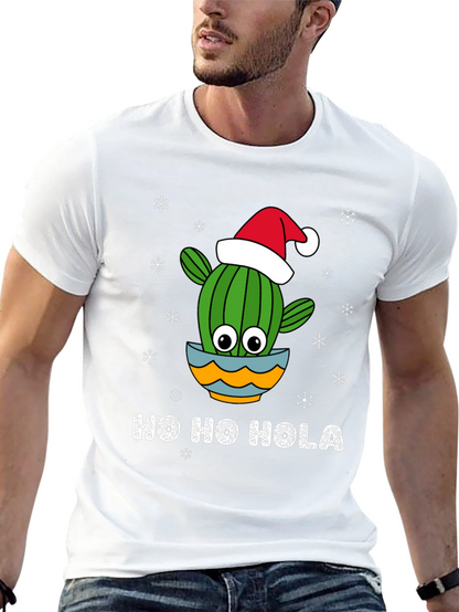 Camiseta Navideña Ho Ho Hola de Cactus