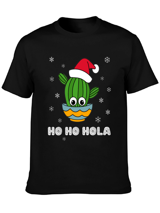 Camiseta Navideña Ho Ho Hola de Cactus