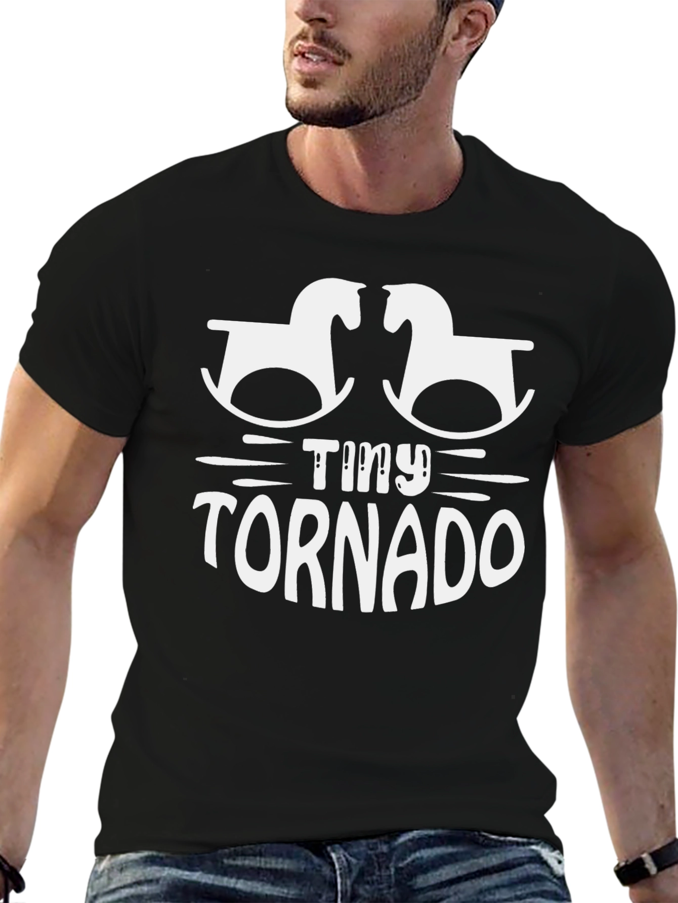 Camiseta Negra Tiny Tornado para Bebés Activos