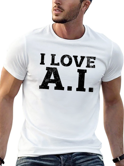 Camiseta Negra I Love A.I. Casual
