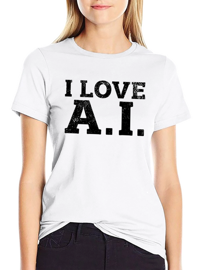 Camiseta Negra I Love A.I. Casual