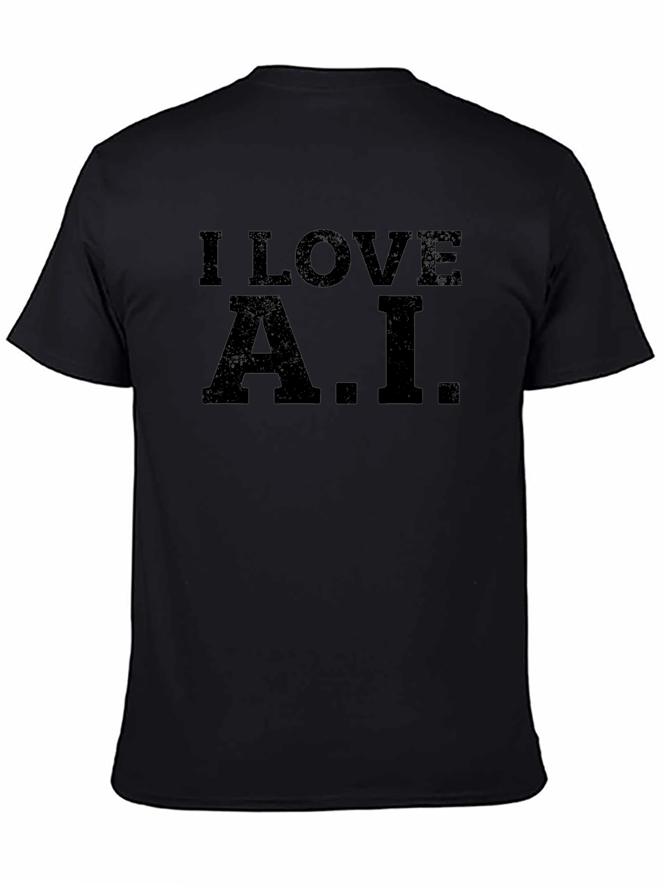 Camiseta Negra I Love A.I. Casual