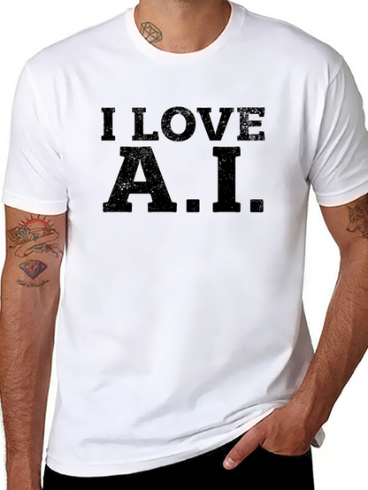 Camiseta Negra I Love A.I. Casual
