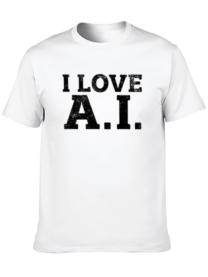 Camiseta Negra I Love A.I. Casual