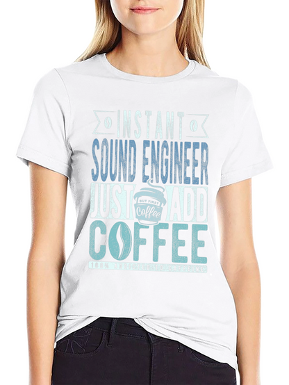 Camiseta Ingeniero de Sonido Adicto a Cafeína