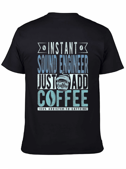 Camiseta Ingeniero de Sonido Adicto a Cafeína