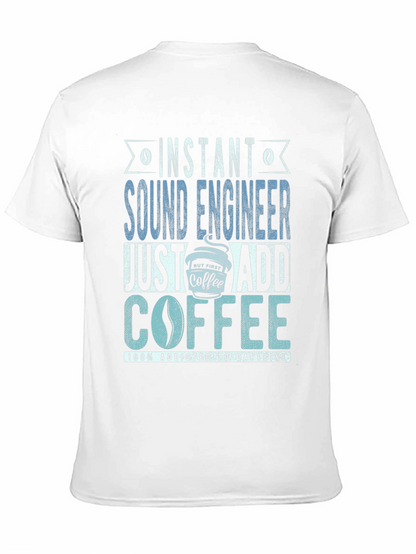 Camiseta Ingeniero de Sonido Adicto a Cafeína