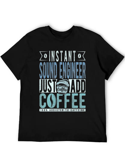 Camiseta Ingeniero de Sonido Adicto a Cafeína