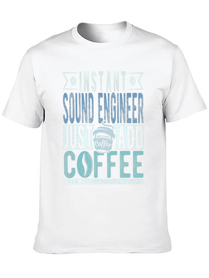Camiseta Ingeniero de Sonido Adicto a Cafeína