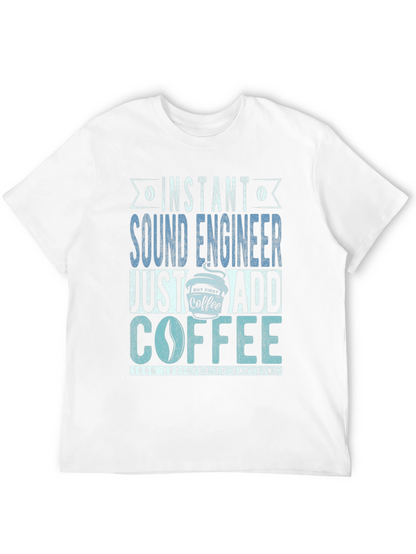 Camiseta Ingeniero de Sonido Adicto a Cafeína