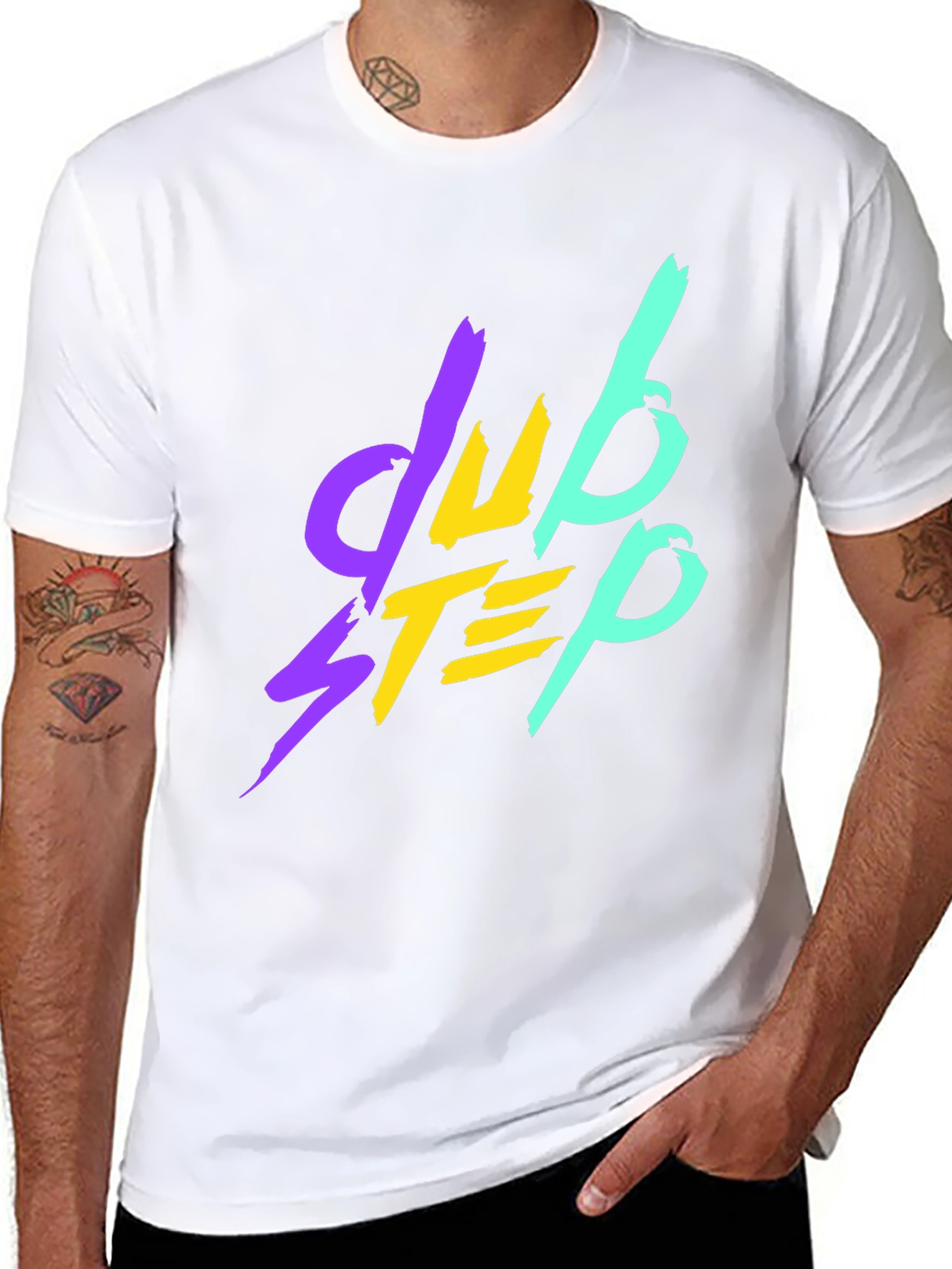 Camiseta Negra Dubstep Estilo Retro