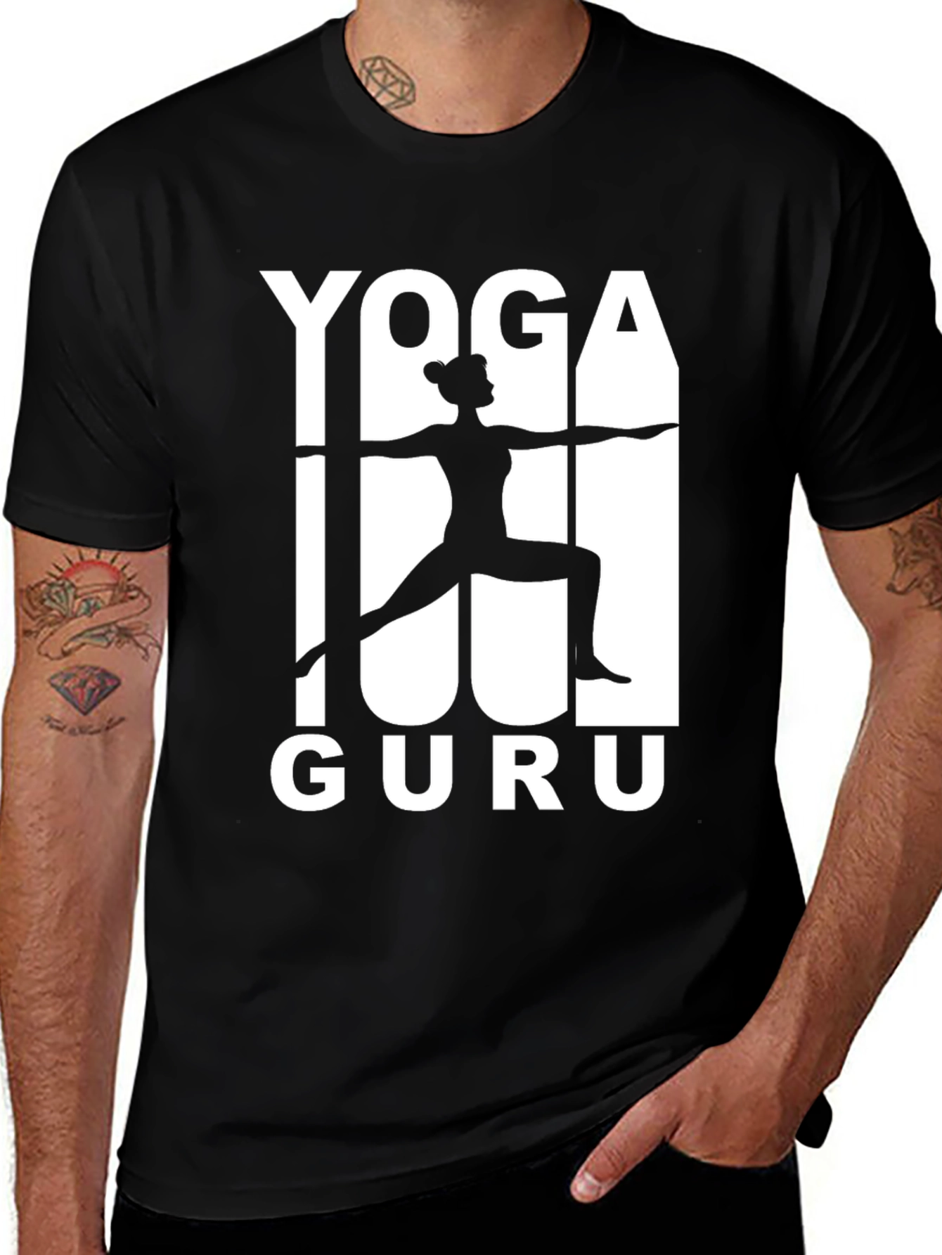 Camiseta Yoga Guru Negra para Hombre