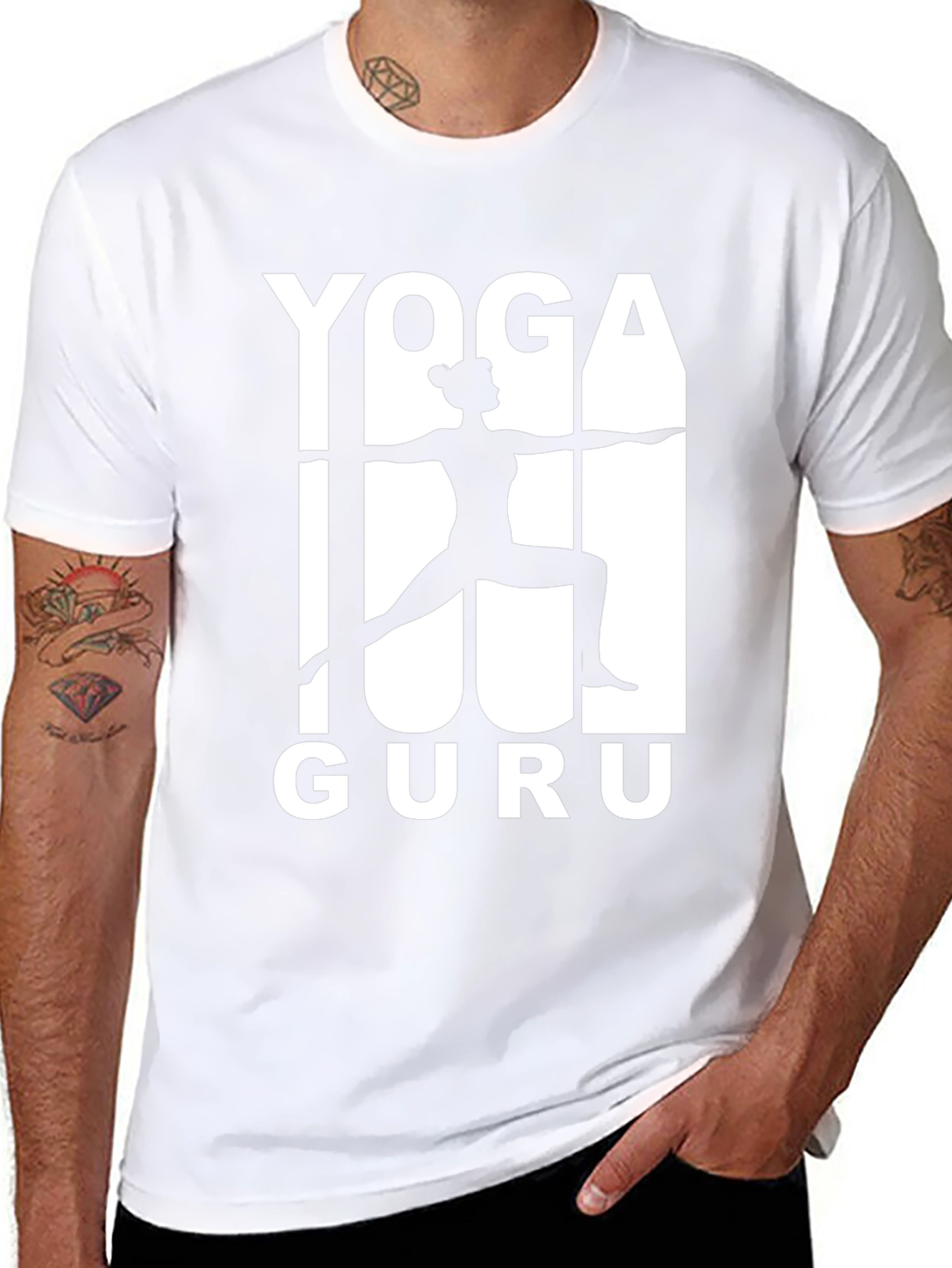 Camiseta Yoga Guru Negra para Hombre