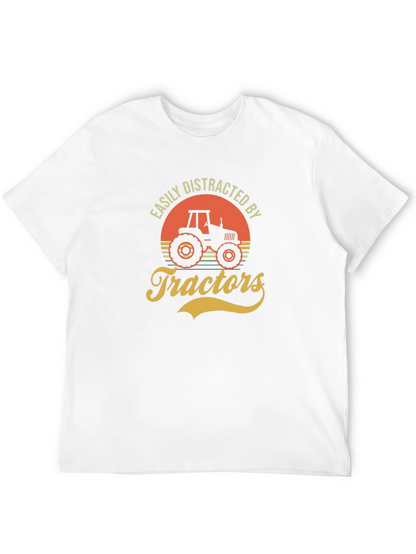 Camiseta Hombre Distraído por Tractores