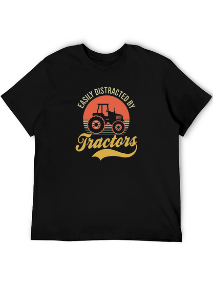 Camiseta Hombre Distraído por Tractores