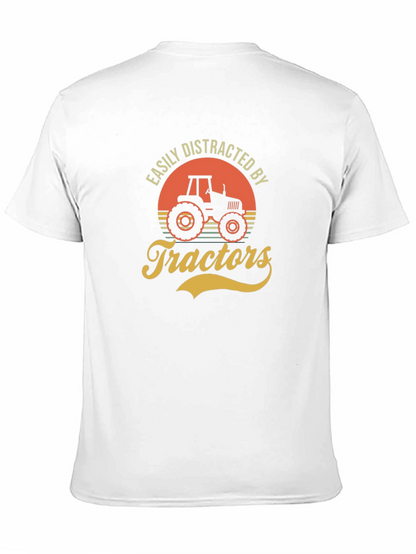 Camiseta Hombre Distraído por Tractores