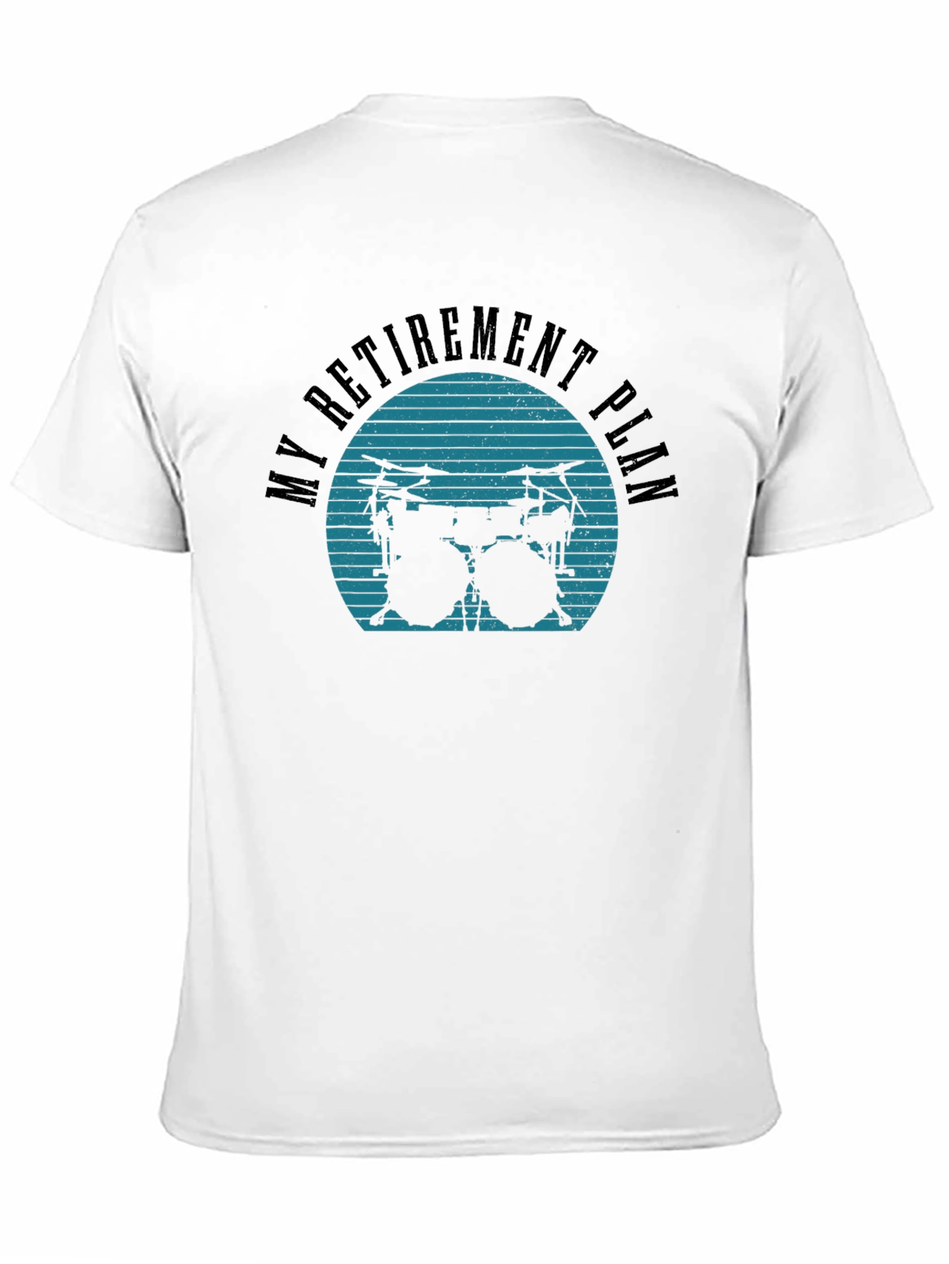 Camiseta Negra Mi Plan de Jubilación Batería