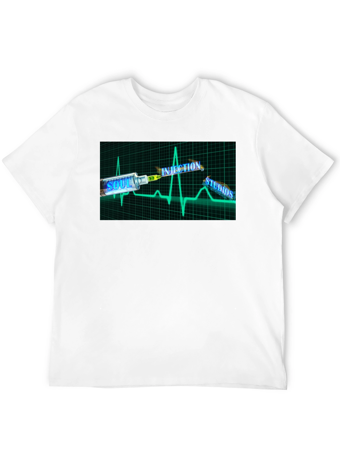 Camiseta Negra con Diseño de Inyección de Alma