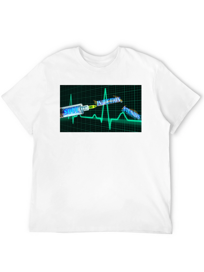 Camiseta Negra con Diseño de Inyección de Alma