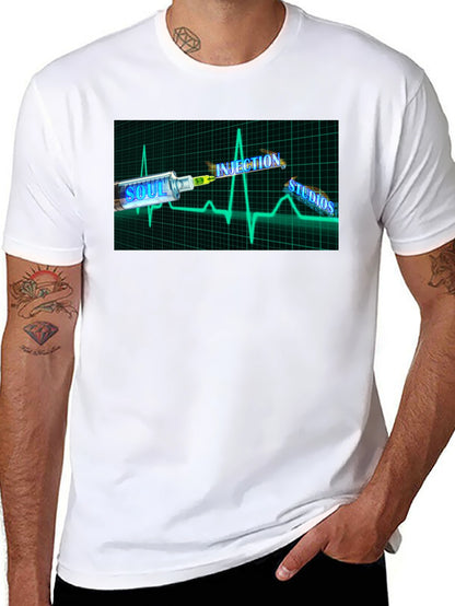 Camiseta Negra con Diseño de Inyección de Alma