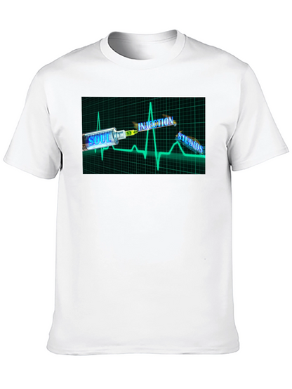 Camiseta Negra con Diseño de Inyección de Alma