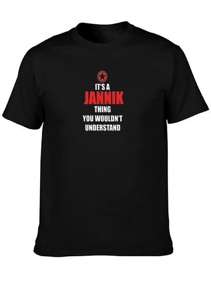 Camiseta Negra con Diseño Jannik Thing