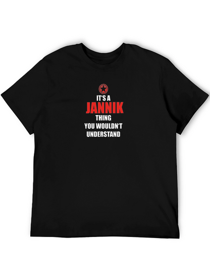 Camiseta Negra con Diseño Jannik Thing