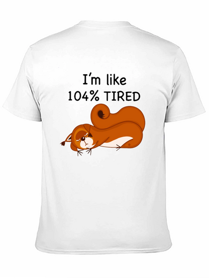 Camiseta Negra: Ardilla Cansada al 104%