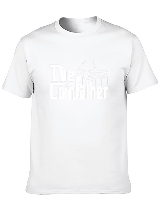 Camiseta Negra El Coinfather Divertida Cripto
