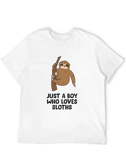 Camiseta Negra con Diseño de Oso Perezoso para Niños