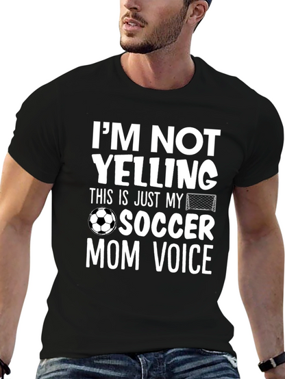 Camiseta Negra Divertida de Mamá Futbolera