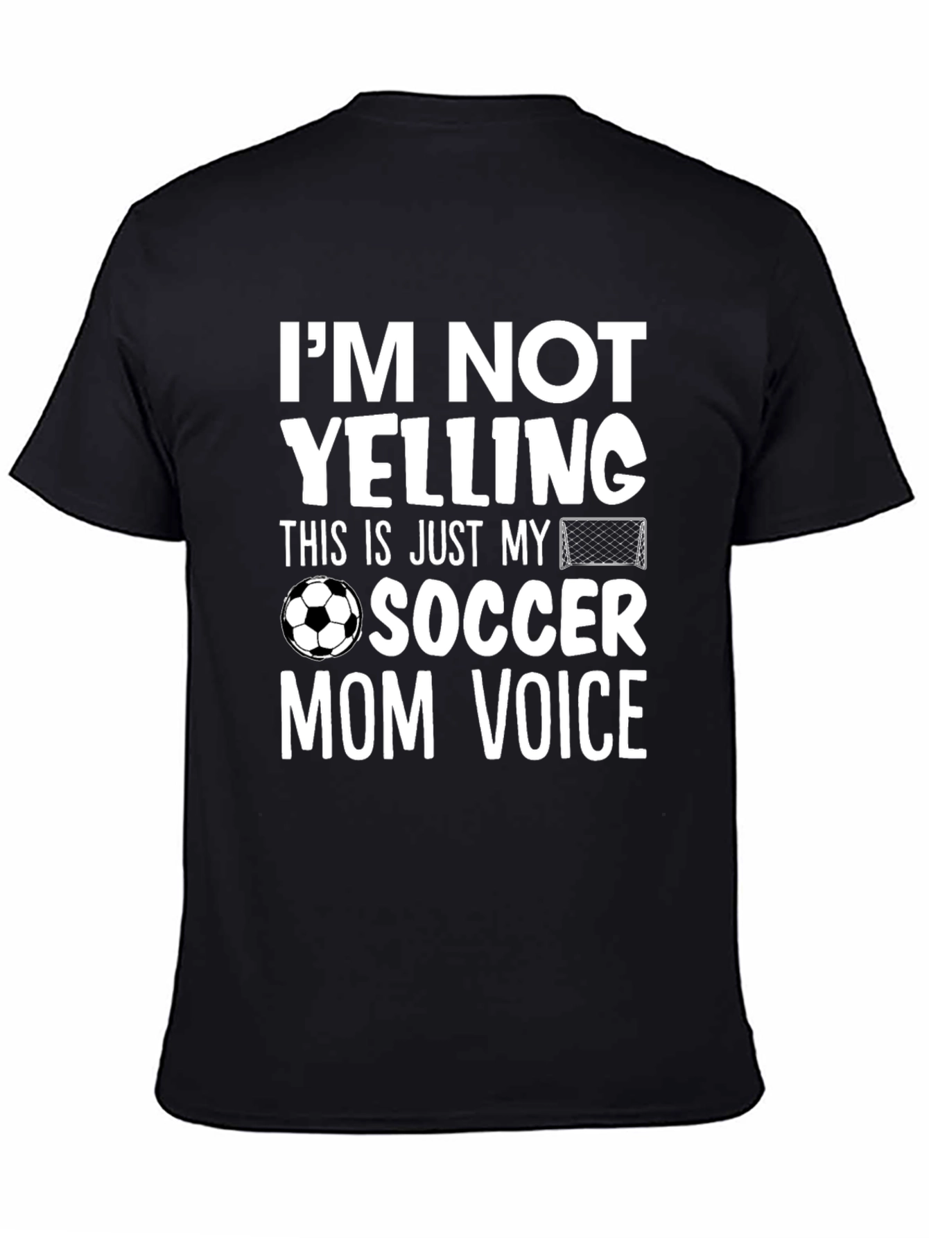 Camiseta Negra Divertida de Mamá Futbolera