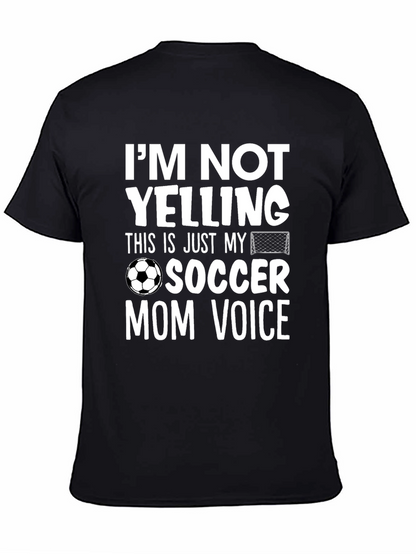 Camiseta Negra Divertida de Mamá Futbolera