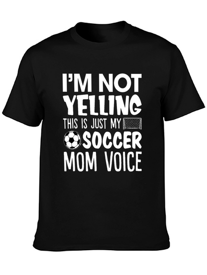 Camiseta Negra Divertida de Mamá Futbolera