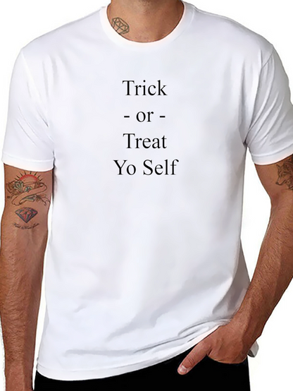 Camiseta Negra: Trick or Treat Yo Self