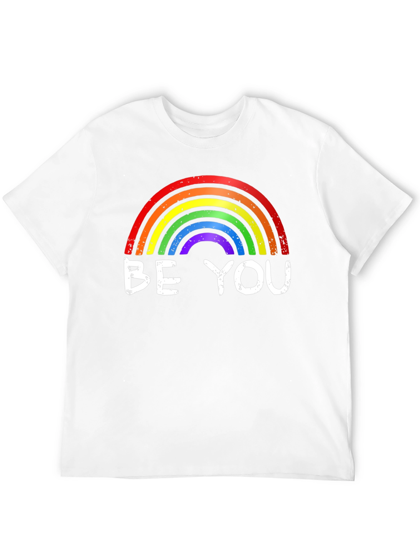 Camiseta Negra Sé Tú con Arcoíris