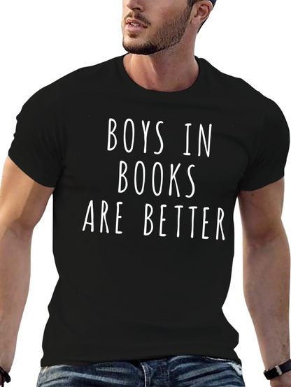 Camiseta Negra: ¡Chicos en Libros son Mejores!
