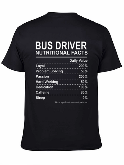 Camiseta Bus Driver Nutritional Facts