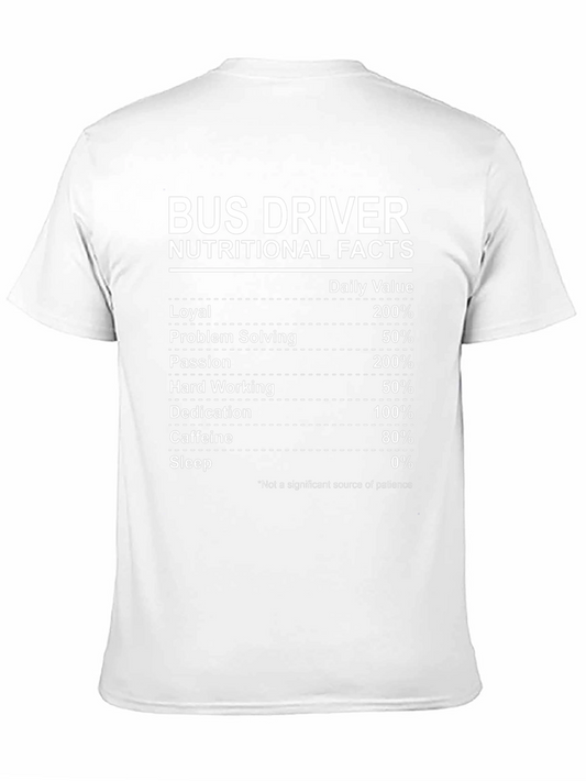 Camiseta Bus Driver Nutritional Facts