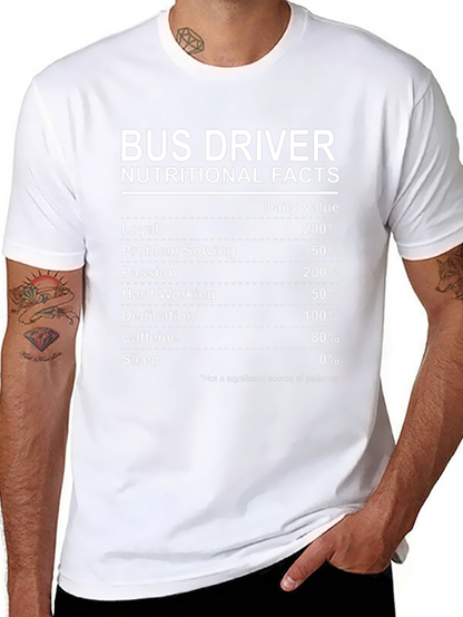 Camiseta Bus Driver Nutritional Facts
