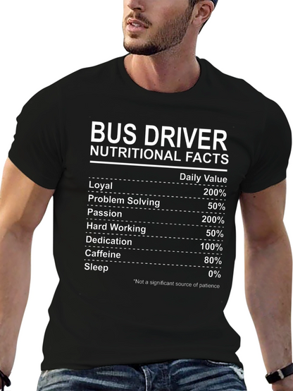 Camiseta Bus Driver Nutritional Facts