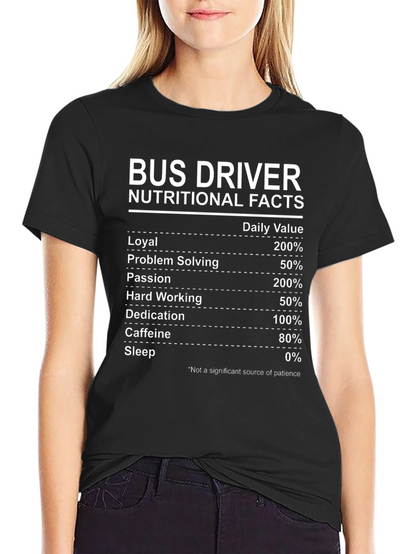 Camiseta Bus Driver Nutritional Facts