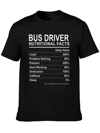 Camiseta Bus Driver Nutritional Facts