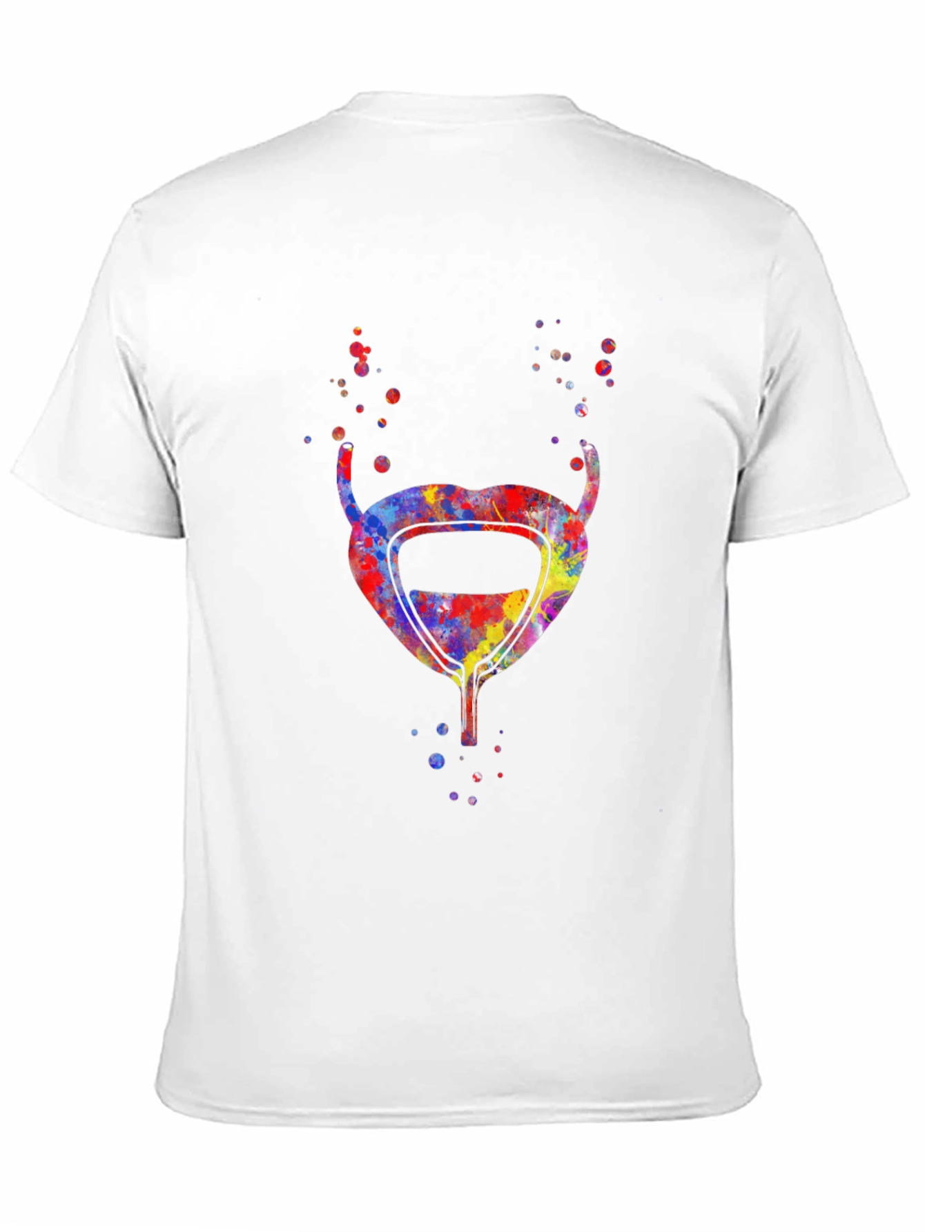 Camiseta Negra con Diseño de Vejiga Abstracta