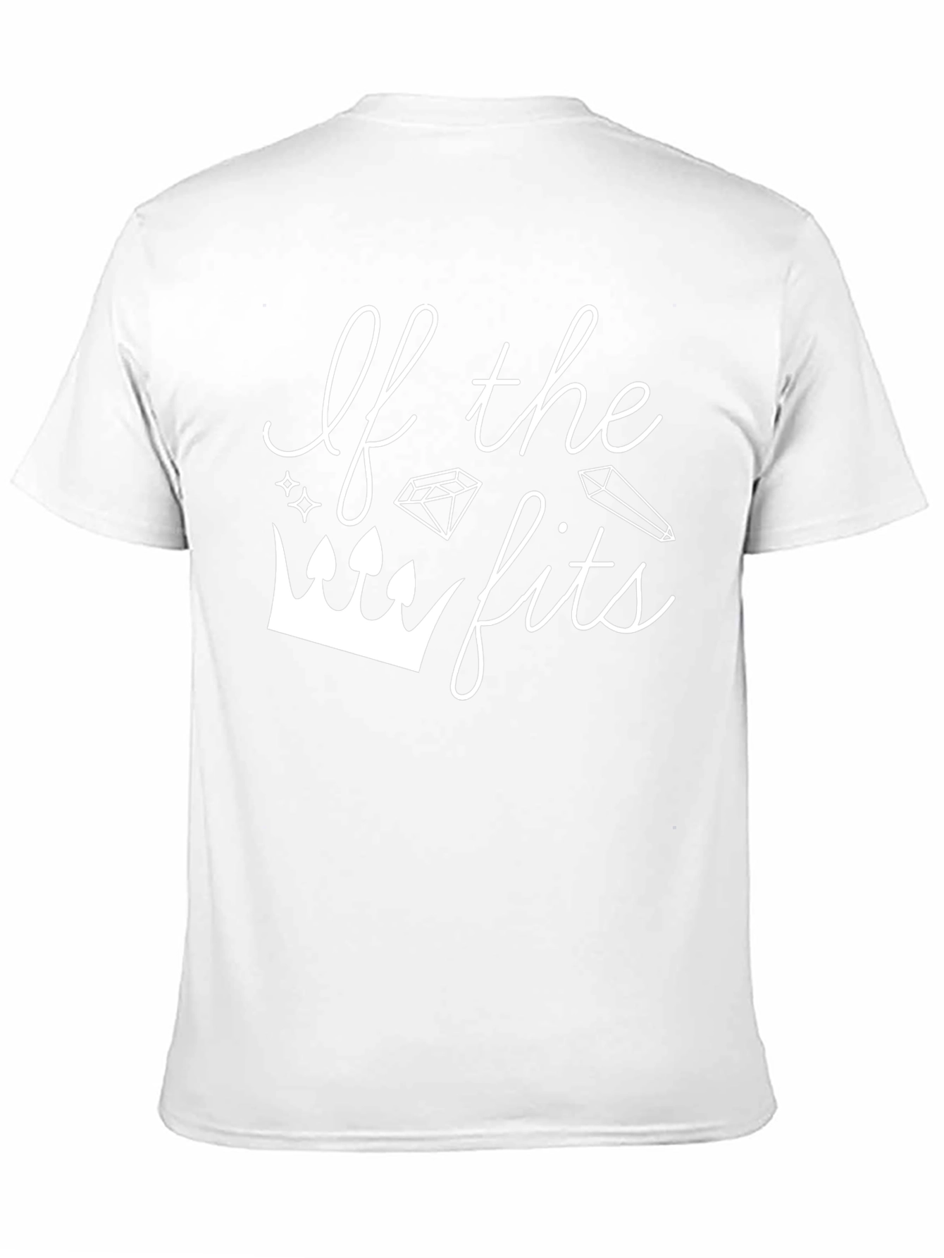 Camiseta Negra con Diseño If the Crown Fits