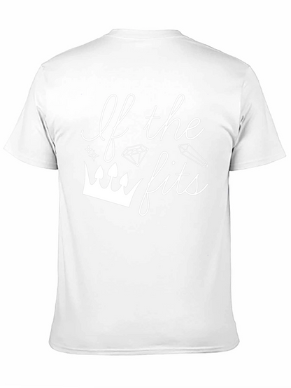 Camiseta Negra con Diseño If the Crown Fits