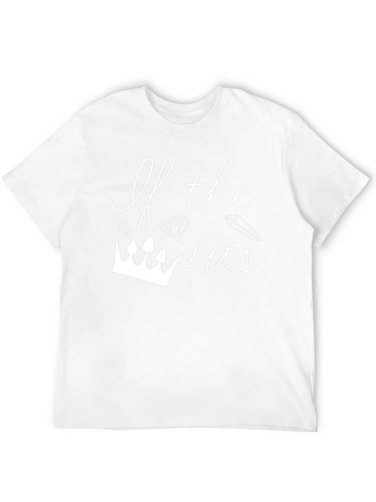 Camiseta Negra con Diseño If the Crown Fits