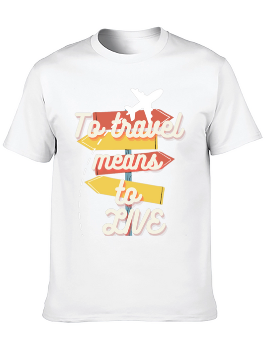 Camiseta Negra con Diseño de Viaje