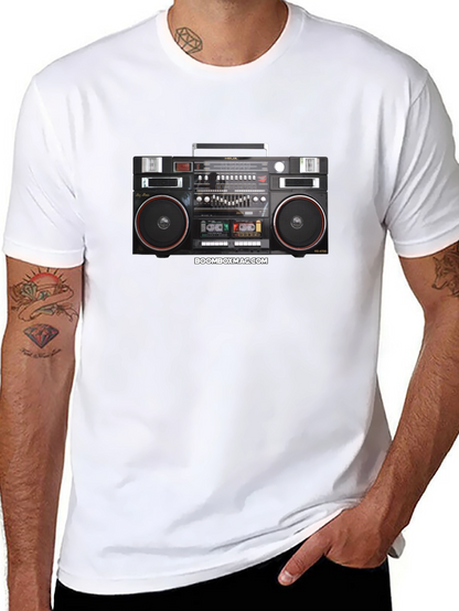 Camiseta Negra Retro Boombox